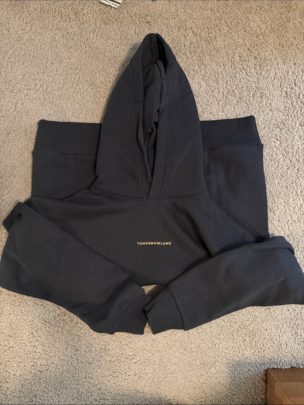 NWOT TOMORROWLAND Black Hoodie Seed of Life Unissex